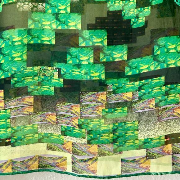 Vintage Adore asymmetric sheer layered unique 90s Y2K crochet 3/4 sleeve artsy S - Picture 13 of 13